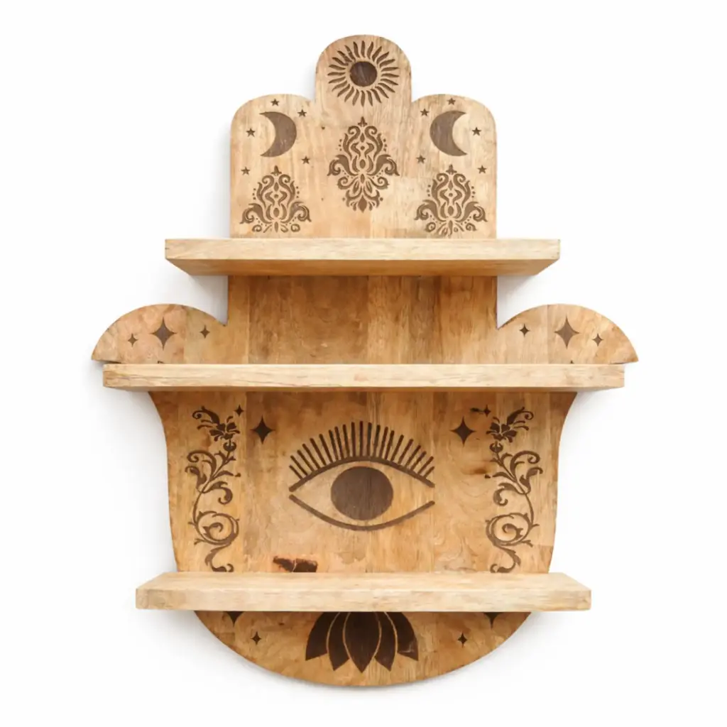 Hamsa Shaped Wall Shelf | www.artisangoods.co.uk 2 Hamsa Shaped Wall Shelf | www.artisangoods.co.uk 2