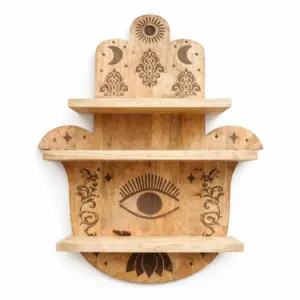 Hamsa Shaped Wall Shelf | www.artisangoods.co.uk 2