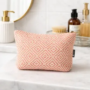 Nomad Sari Indian Jacquard Toiletry Bag – Coral Maze | www.artisangoods.co.uk 8