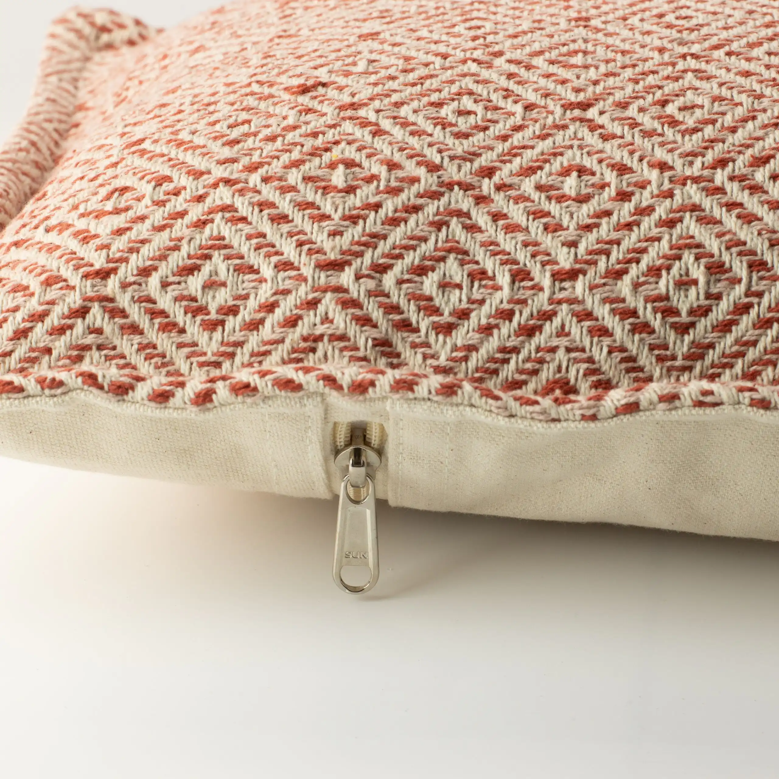 Classic Cushion Cover - Burgundy Squares- 30x50cm - Lumber Style - Image 3