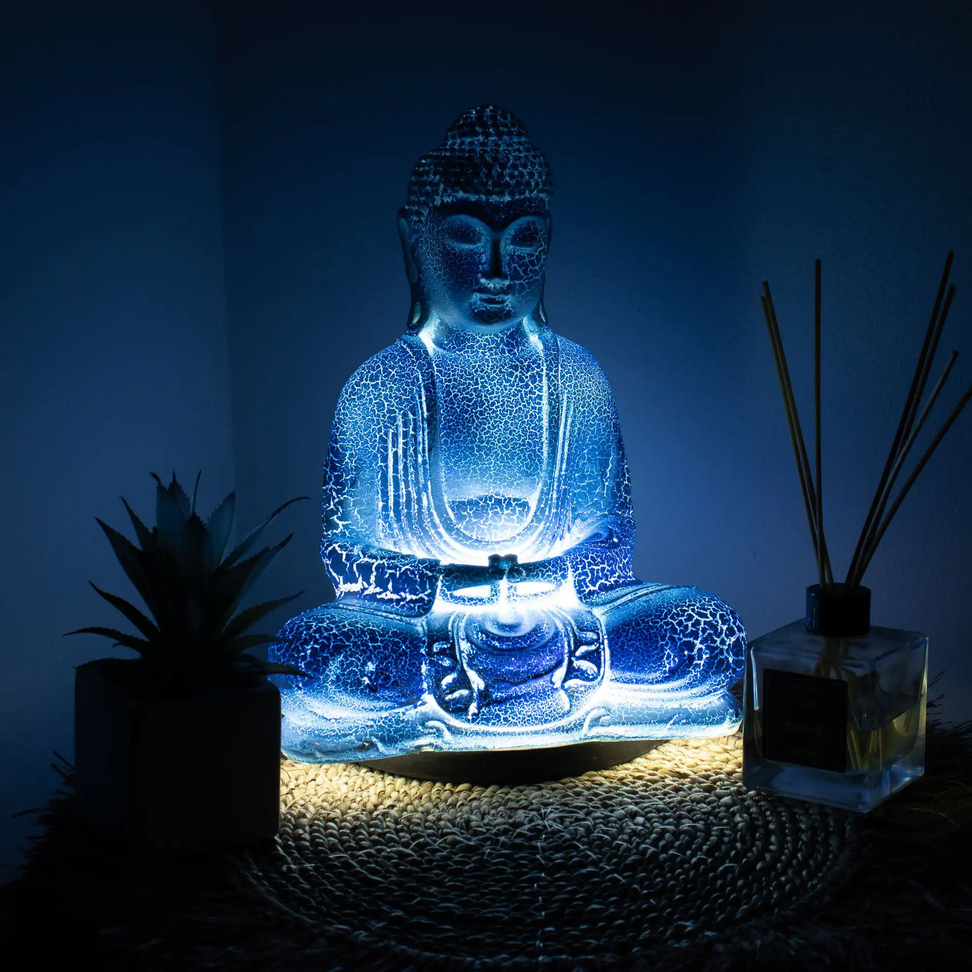 Meditation Buddha Lamp Sky Blue – Oval Stand | www.artisangoods.co.uk 4 Meditation Buddha Lamp Sky Blue – Oval Stand | www.artisangoods.co.uk 3