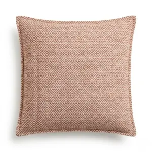 Classic Cushion Cover – Burgundy Squares – 45x45cm | www.artisangoods.co.uk 3