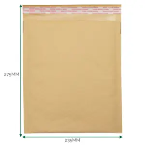 Kraft Padded Bubble Envelope (235×275+40mm) | www.artisangoods.co.uk