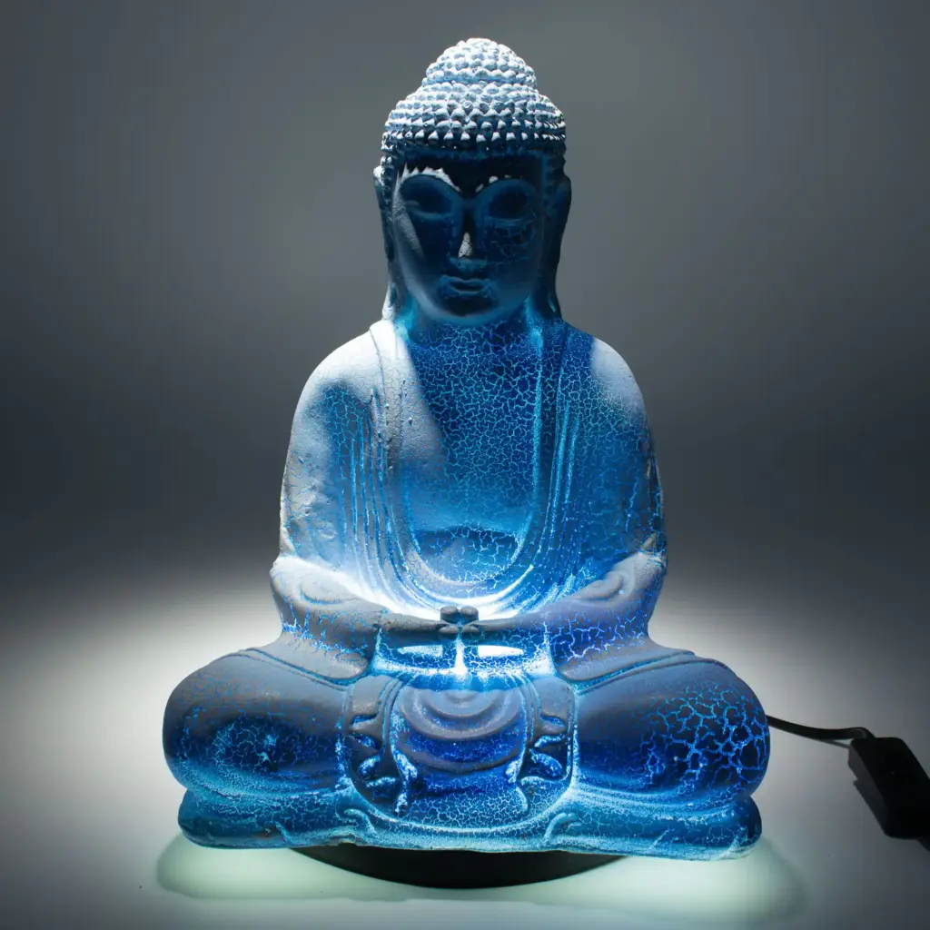 Meditation Buddha Lamp Sky Blue – Oval Stand | www.artisangoods.co.uk 4 Meditation Buddha Lamp Sky Blue – Oval Stand | www.artisangoods.co.uk 4