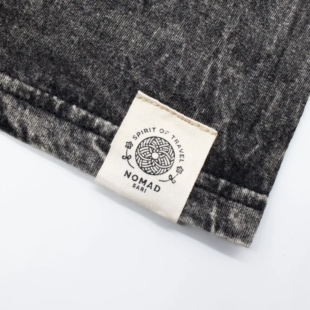 Nomad Sari Stonewashed Cotton T-Shirt – Rebel – Charcoal – XL | www.artisangoods.co.uk 6 Nomad Sari Stonewashed Cotton T-Shirt – Rebel – Charcoal – XL | www.artisangoods.co.uk 6