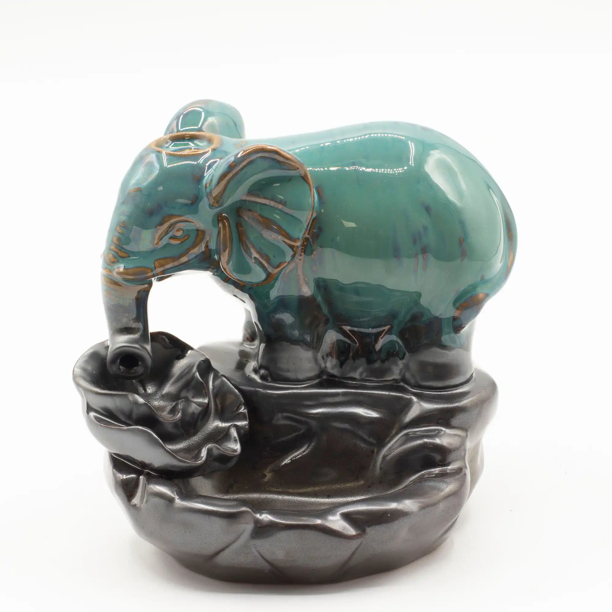 Backflow Incense Burner – Elephant at Pool | www.artisangoods.co.uk 6 Backflow Incense Burner - Elephant at Pool - Image 5