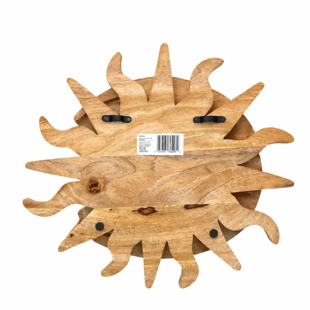 Sunrays & Moon 3 Tier Wall Shelf | www.artisangoods.co.uk 2 Sunrays & Moon 3 Tier Wall Shelf | www.artisangoods.co.uk 2