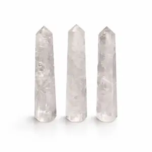 Gemstone Six Face Obelisk Point approx 11cm  – Clear Quartz | www.artisangoods.co.uk