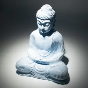 Meditation Buddha Lamp Sky Blue – Oval Stand | www.artisangoods.co.uk 5