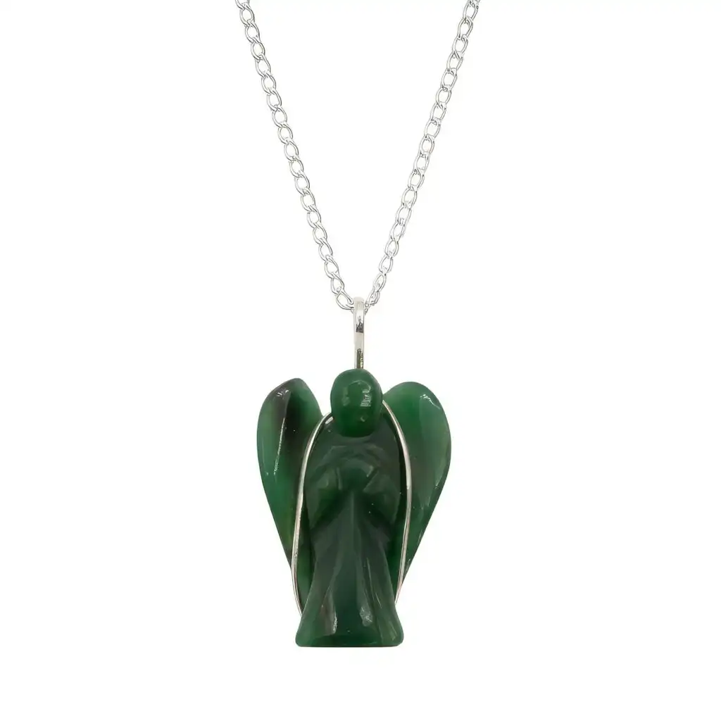Gemstone Guardian Angel Pendant – Green Aventurine | www.artisangoods.co.uk 5