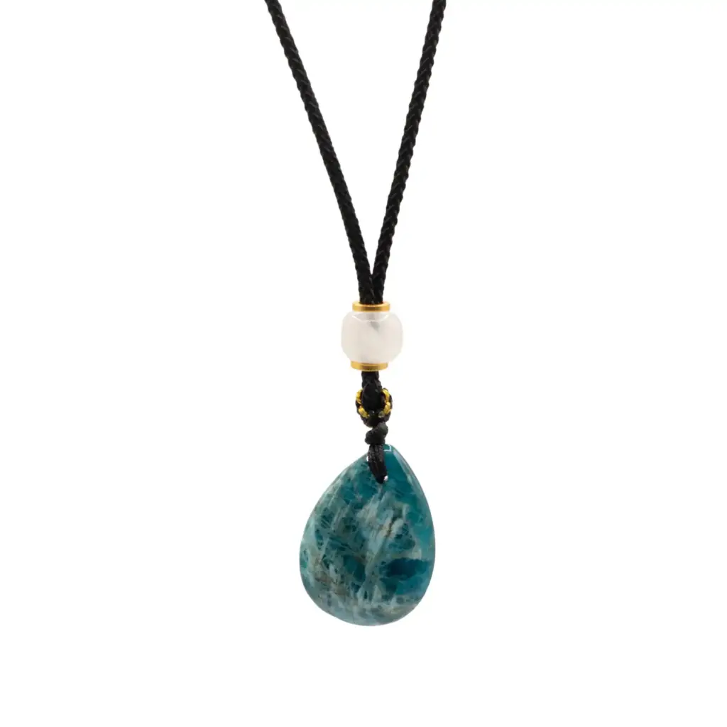 Cord Necklace Gemstone Pendant – Howlite Teardrop | www.artisangoods.co.uk 2