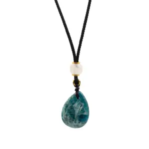 Cord Necklace Gemstone Pendant – Howlite Teardrop | www.artisangoods.co.uk 2