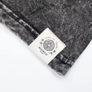 Nomad Sari Stonewashed Cotton T-Shirt – Compass of Life – Charcoal – Small | www.artisangoods.co.uk 3