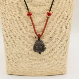 Cool Gemstone Pendants – Sliver Obsidian Buddha | www.artisangoods.co.uk 3