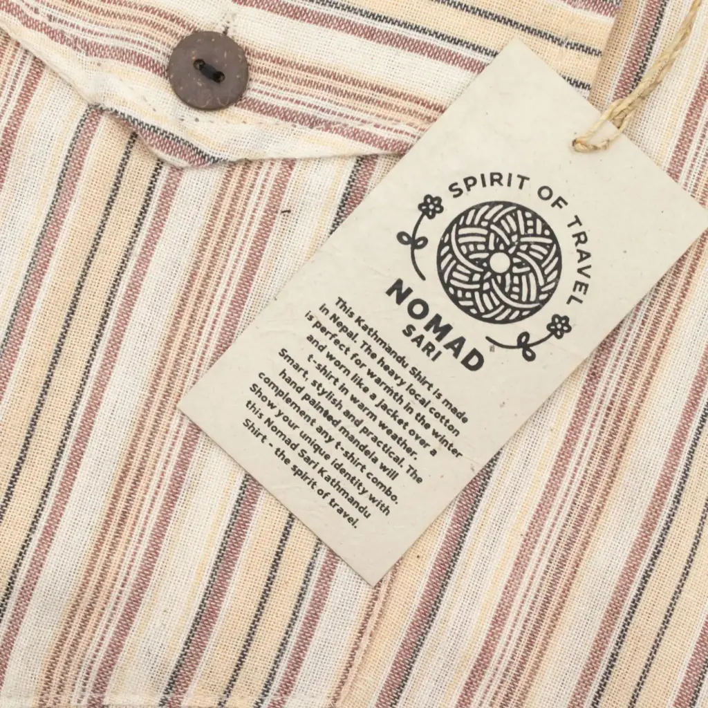 Nomad Sari Grandad Shirt – Brown Beige – XL | www.artisangoods.co.uk 6 Nomad Sari Grandad Shirt – Brown Beige – XL | www.artisangoods.co.uk 6