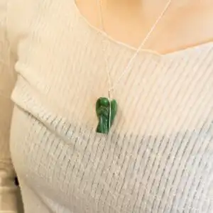Gemstone Guardian Angel Pendant – Green Aventurine | www.artisangoods.co.uk 2