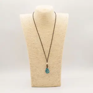 Cord Necklace Gemstone Pendant – Howlite Teardrop | www.artisangoods.co.uk 3