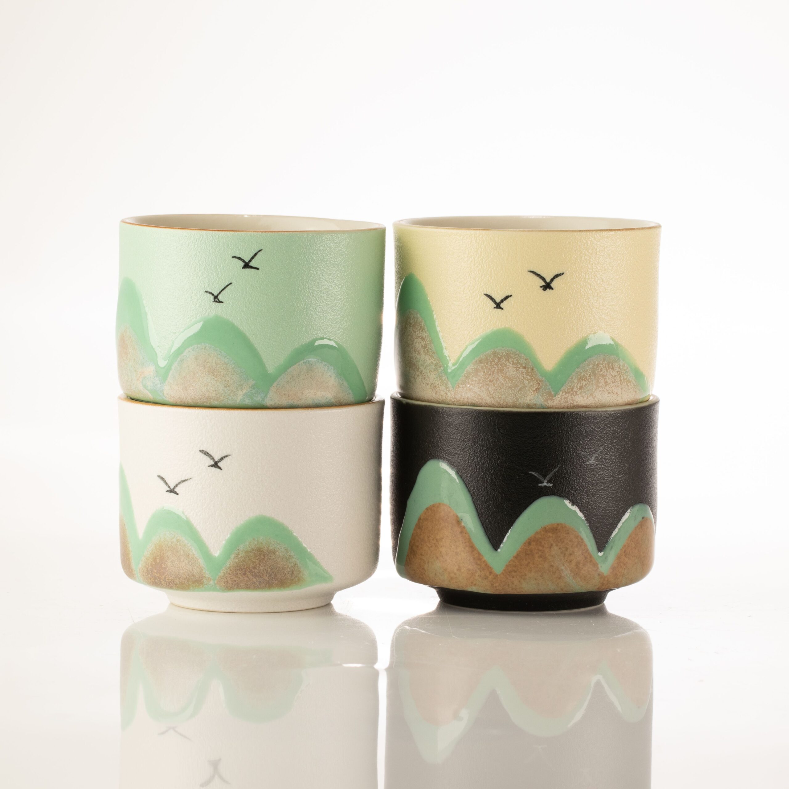 Thousand Miles – Tea Set – Four Cups – Ceremonial Cloth & Bamboo Grip | www.artisangoods.co.uk 5