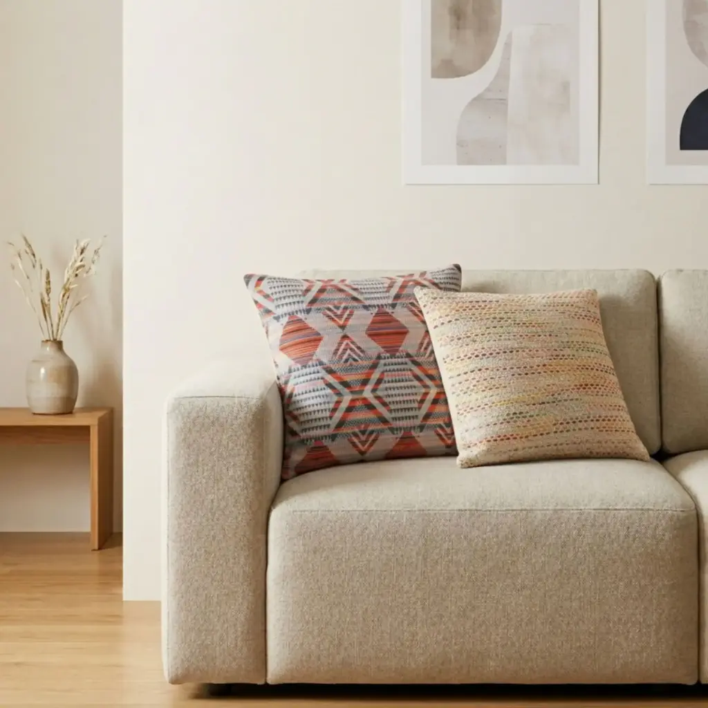 Classic Cushion Cover – Hidden Rainbow – 45x45cm | www.artisangoods.co.uk 4