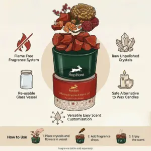 Hop Hare Diffusing Crystals & Floral Set – The Sun | www.artisangoods.co.uk 6