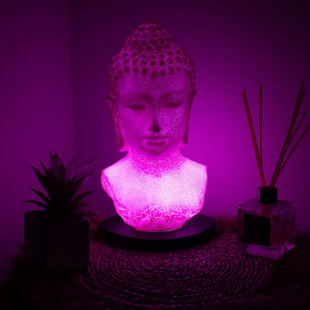 Buddha Bust Lamp Cherry Crackle – Oval stand | www.artisangoods.co.uk 2 Buddha Bust Lamp Cherry Crackle – Oval stand | www.artisangoods.co.uk 2