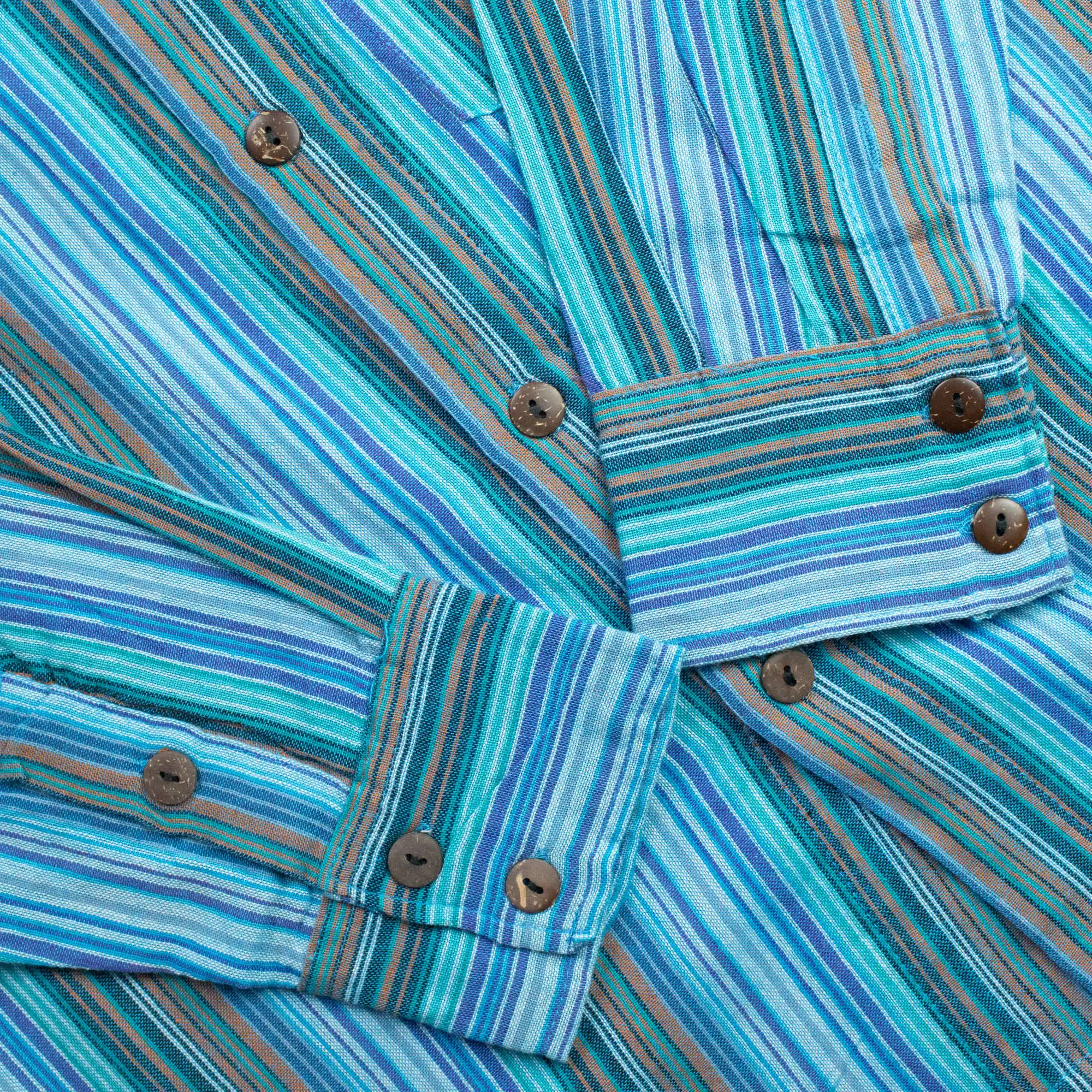 Nomad Sari Grandad Shirt – Turquoise – Medium | www.artisangoods.co.uk 6 Nomad Sari Grandad Shirt – Turquoise – Medium | www.artisangoods.co.uk 5