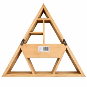 Triangle Shaped Wall Shelf with Drawer | www.artisangoods.co.uk 3
