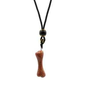 Cord Necklace Gemstone Pendant – Goldstone Bone | www.artisangoods.co.uk 4