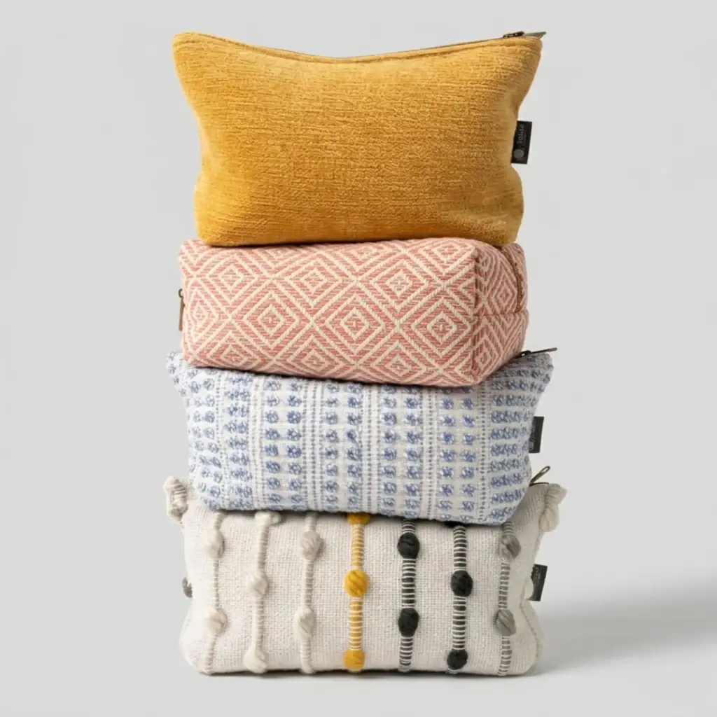 Nomad Sari Indian Jacquard Toiletry Bag – Hippie Knot | www.artisangoods.co.uk 6