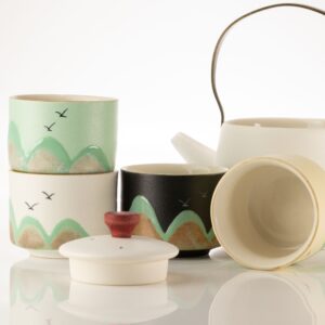 Thousand Miles – Tea Set – Four Cups – Ceremonial Cloth & Bamboo Grip | www.artisangoods.co.uk 6