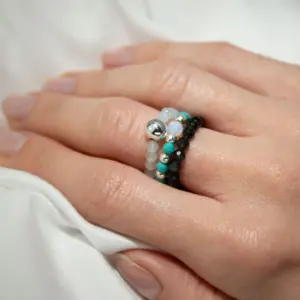 Nymph Spirit Gemstone Ring Set – Endless Ocean | www.artisangoods.co.uk 5