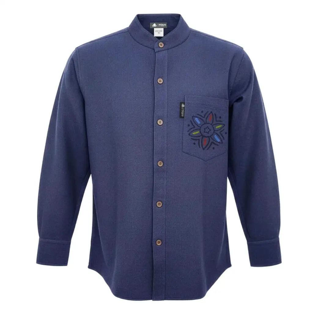 Nomad Sari Kathmandu Shirt – Indigo – XL | www.artisangoods.co.uk 3 Nomad Sari Kathmandu Shirt – Indigo – XL | www.artisangoods.co.uk 3