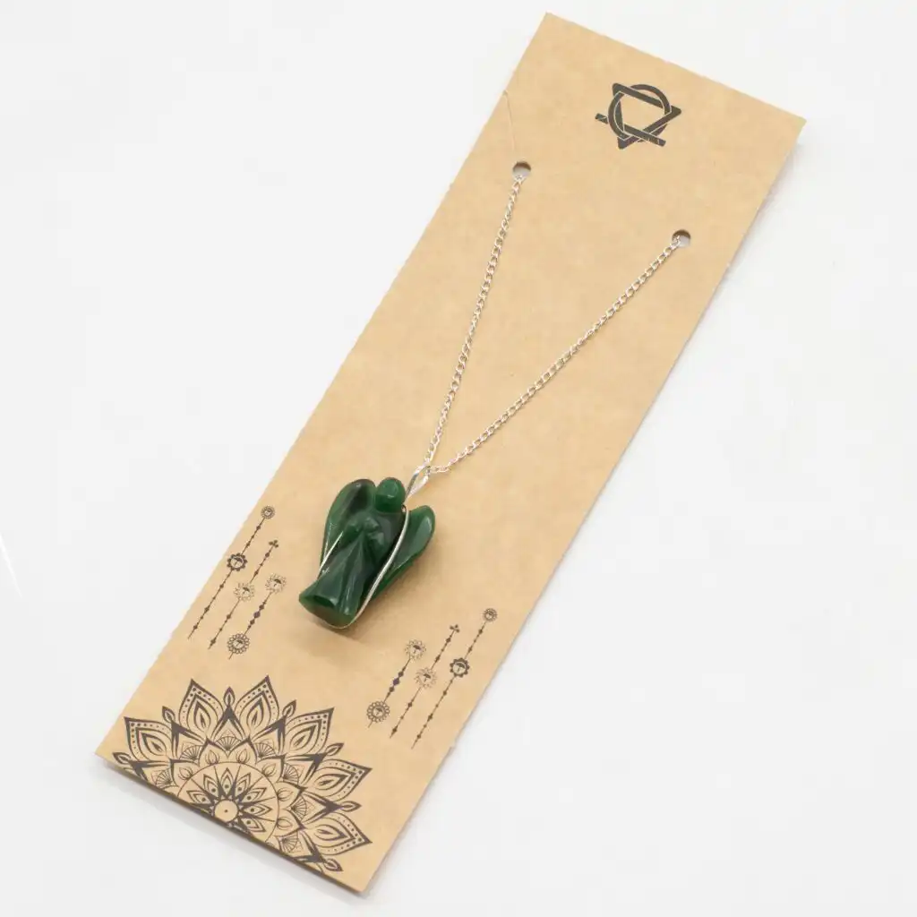 Gemstone Guardian Angel Pendant – Green Aventurine | www.artisangoods.co.uk 4