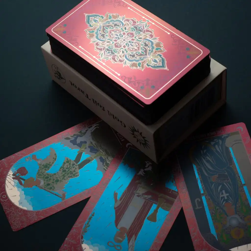 Pink Box Ruby Foil Tarot Card Gift Box Set – with booklet | www.artisangoods.co.uk 3 Pink Box Ruby Foil Tarot Card Gift Box Set – with booklet | www.artisangoods.co.uk 3