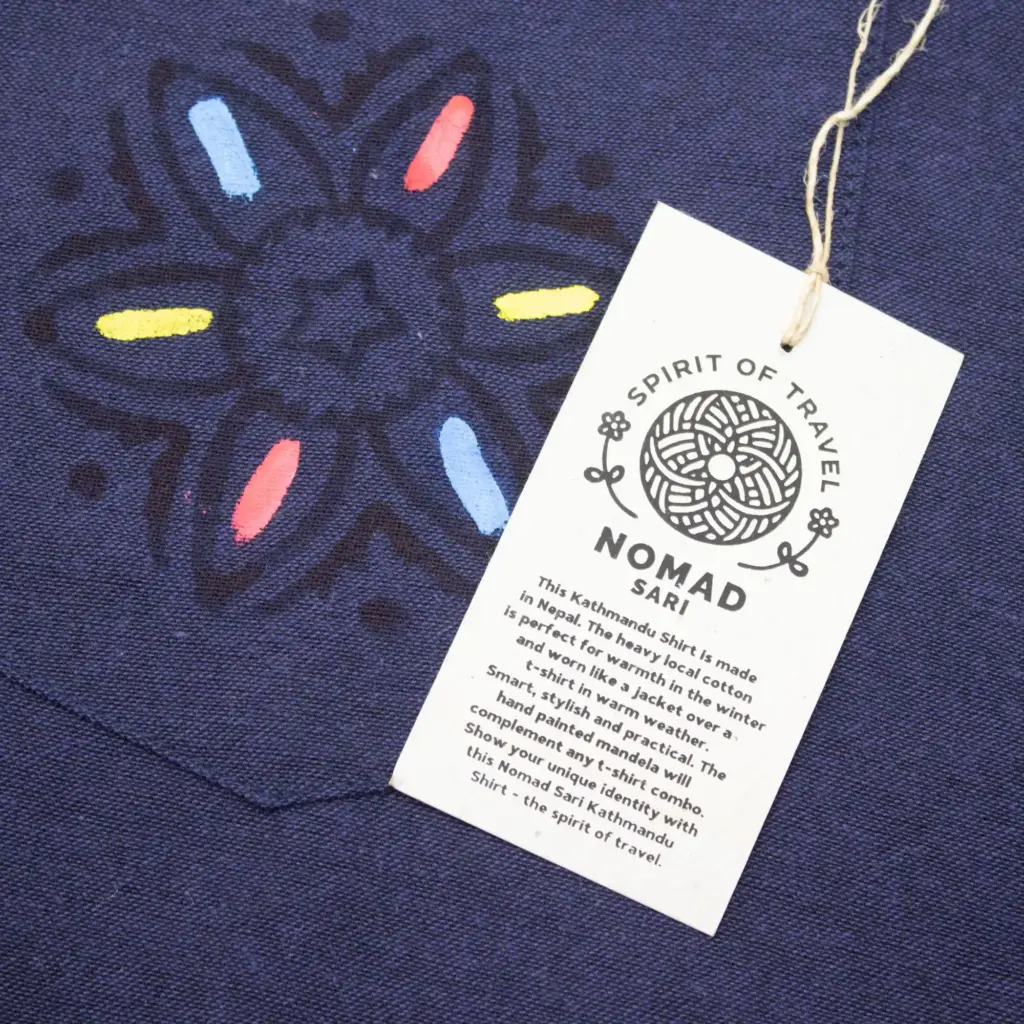 Nomad Sari Kathmandu Shirt – Indigo – XL | www.artisangoods.co.uk 4 Nomad Sari Kathmandu Shirt – Indigo – XL | www.artisangoods.co.uk 4
