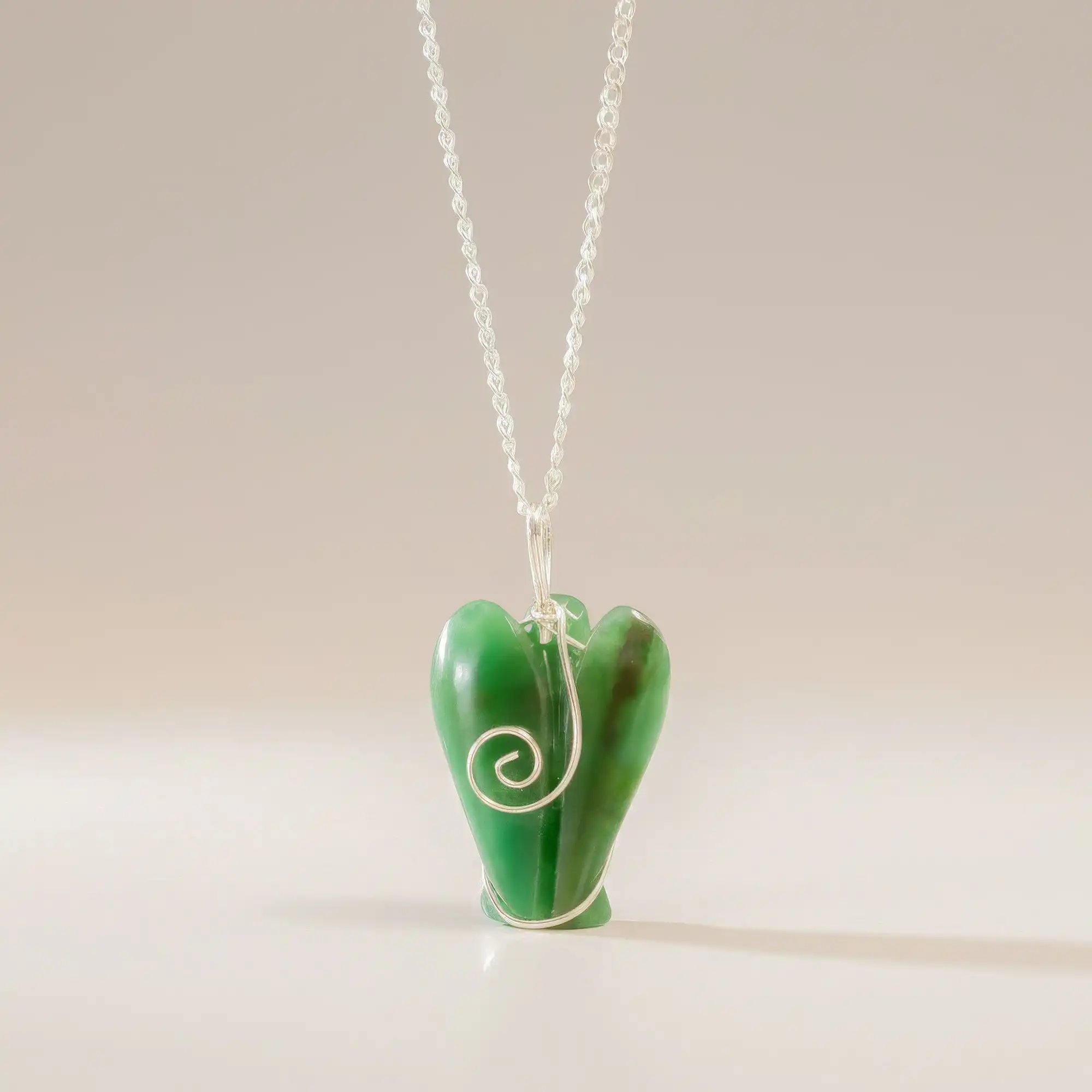 Gemstone Guardian Angel Pendant – Green Aventurine | www.artisangoods.co.uk 6