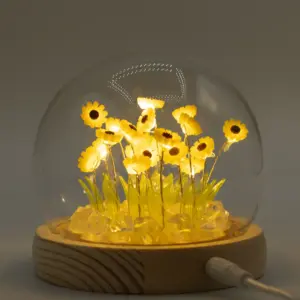 Floral Glow Garden Dome – 20 Sunflower – LED USB | www.artisangoods.co.uk 4