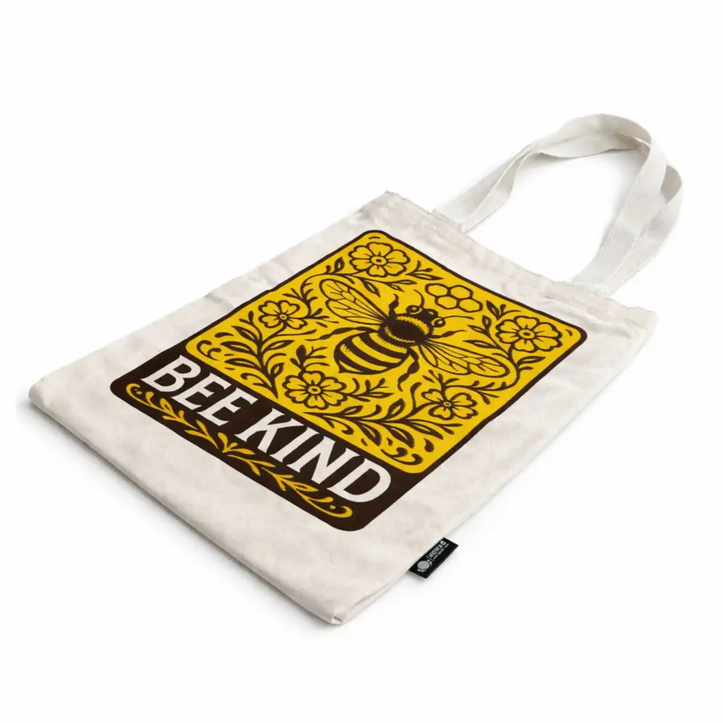 Nomad Sari Iconic Toni Tote Bag – Bee Kind – Natural 10oz | www.artisangoods.co.uk 4