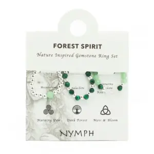 Nymph Spirit Gemstone Ring Set – Forest Spirit | www.artisangoods.co.uk 3