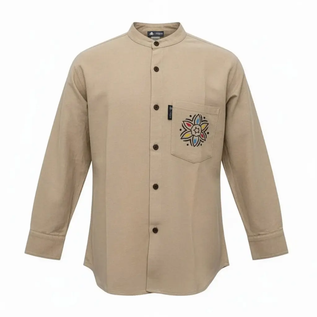 Nomad Sari Kathmandu Shirt – Stone – Medium | www.artisangoods.co.uk 8
