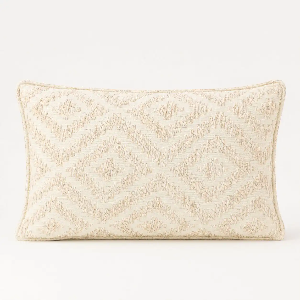 Classic Cushion Cover - Neutral Geo Creme - 30x50cm - Lumber Style - Image 1