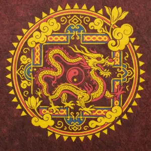 Nomad Sari Stonewashed Cotton T-Shirt – Dragon Mandala – Maroon – Large | www.artisangoods.co.uk 4