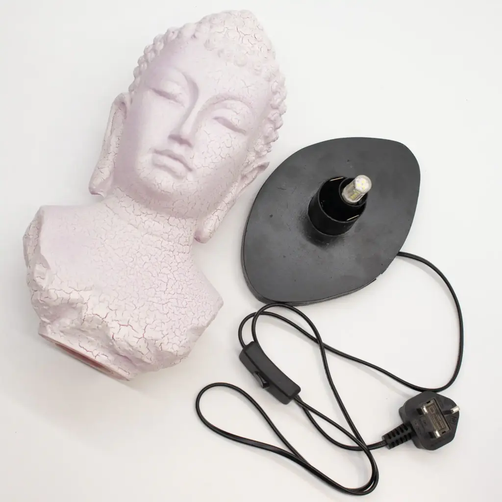 Buddha Bust Lamp Cherry Crackle – Oval stand | www.artisangoods.co.uk 6 Buddha Bust Lamp Cherry Crackle – Oval stand | www.artisangoods.co.uk 6
