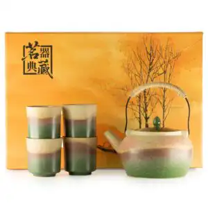 Japanese Kyusu Style Tea Set – For Green Tea – Four Cups | www.artisangoods.co.uk