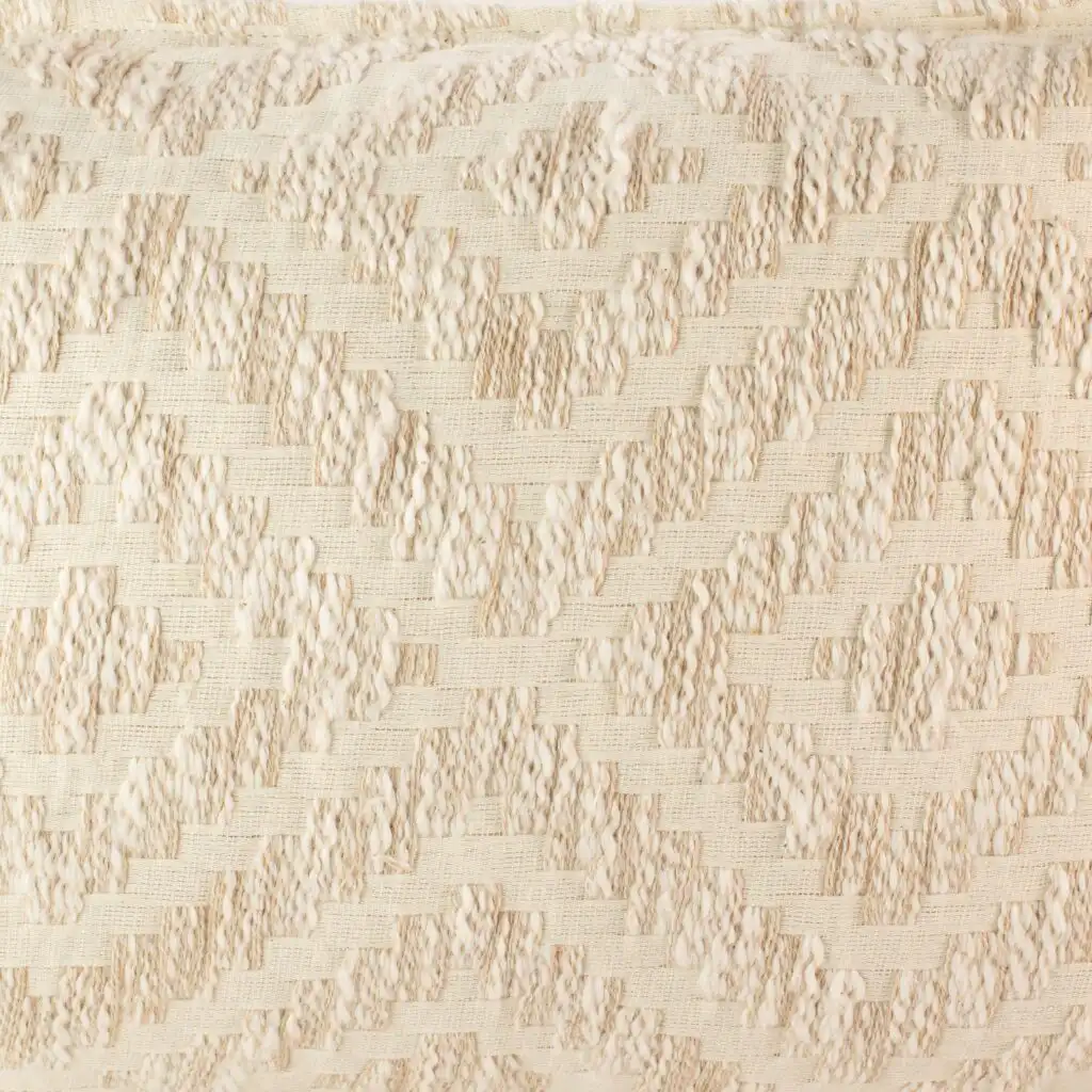 Classic Cushion Cover – Neutral Geo Creme – 30x50cm – Lumber Style | www.artisangoods.co.uk 4