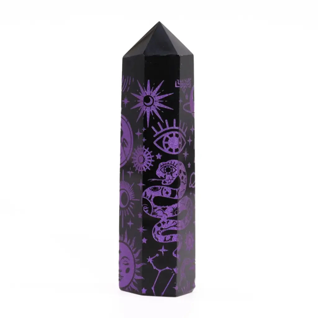 Black Obsidian Point – Mystic Story – Deep Purple | www.artisangoods.co.uk 4