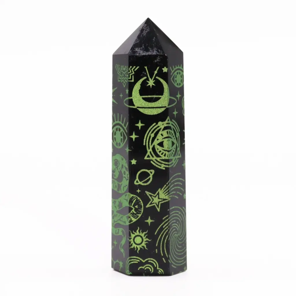 Black Obsidian Point – Mystic Story – Forest Green | www.artisangoods.co.uk 5