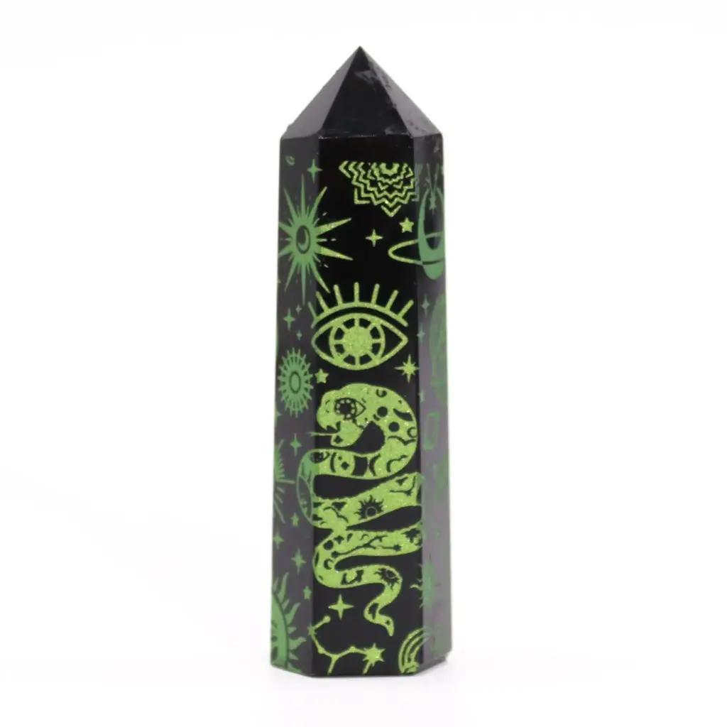 Black Obsidian Point – Mystic Story – Forest Green | www.artisangoods.co.uk 4