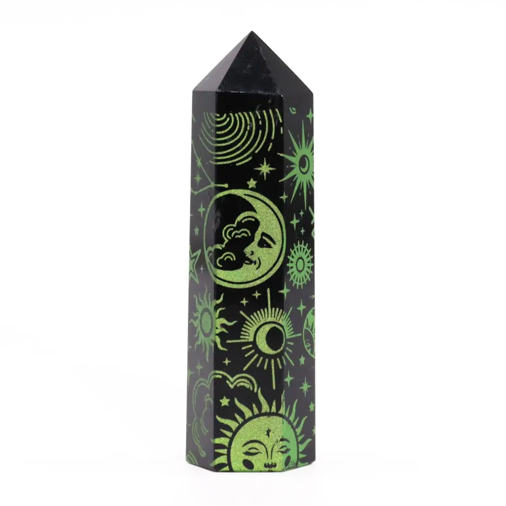 Black Obsidian Point – Mystic Story – Forest Green | www.artisangoods.co.uk Black Obsidian Point – Mystic Story – Forest Green | www.artisangoods.co.uk