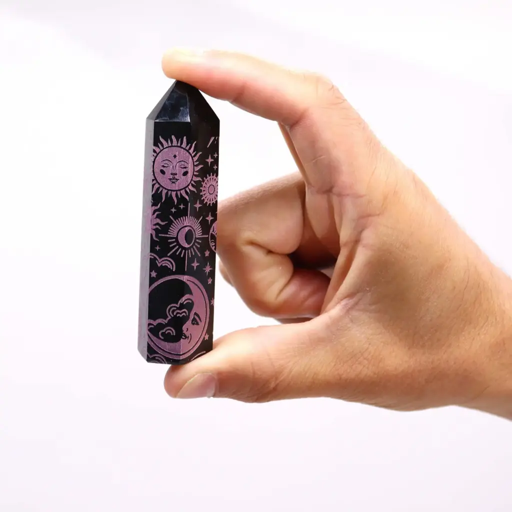 Black Obsidian Point – Mystic Story – Rose Pink | www.artisangoods.co.uk 8